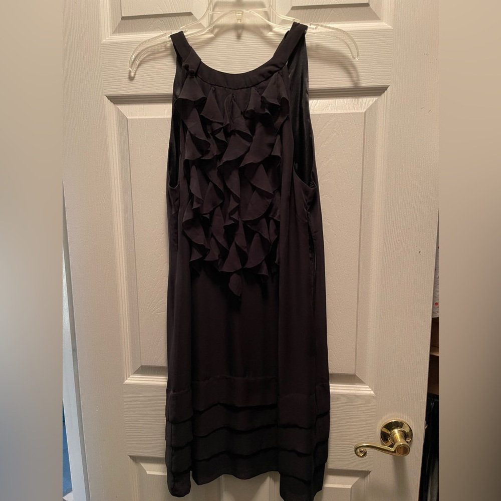 Little black dress with ruffles